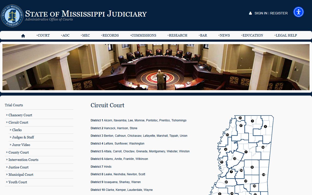 Tunica County Mississippi Circuit Court records