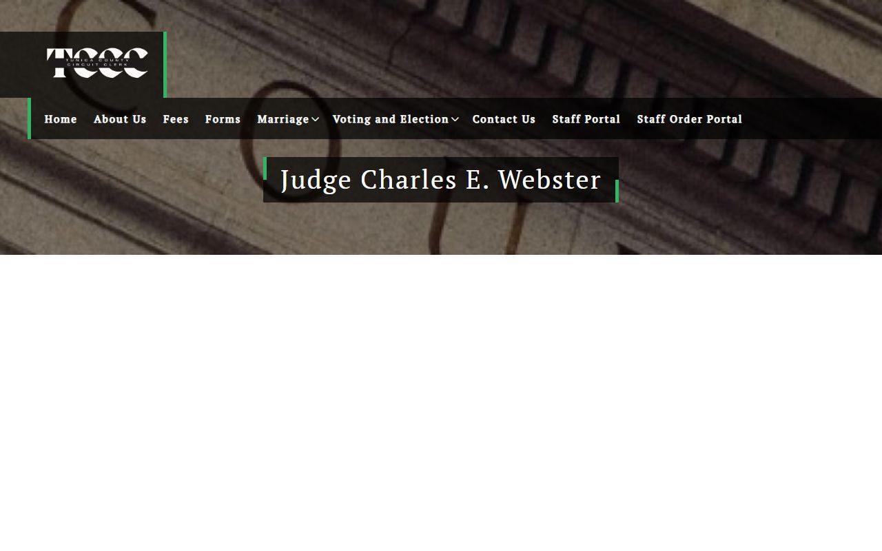 Tunica County criminal court records senior Circuit Court judge page