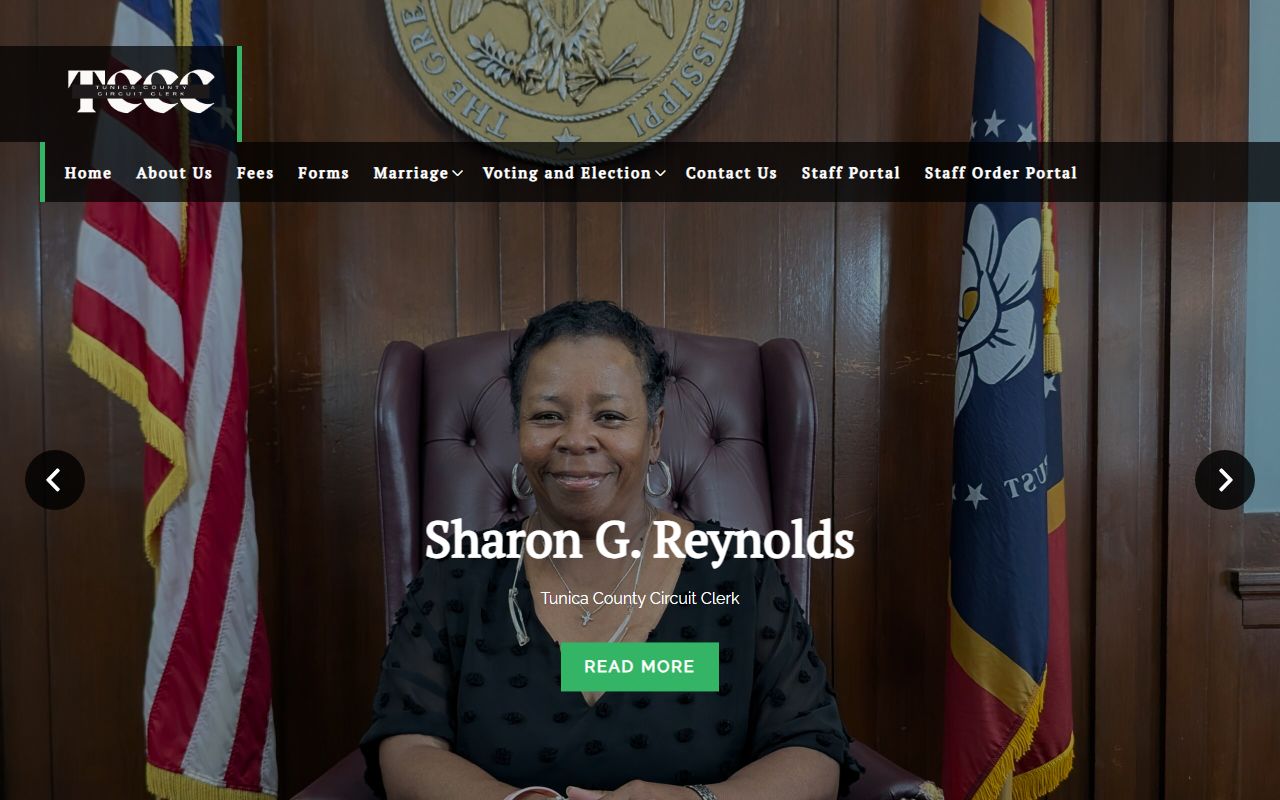 Tunica County Circuit Clerk court records home page