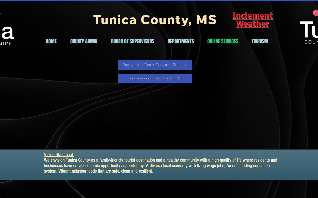 Tunica County court records online services payment page